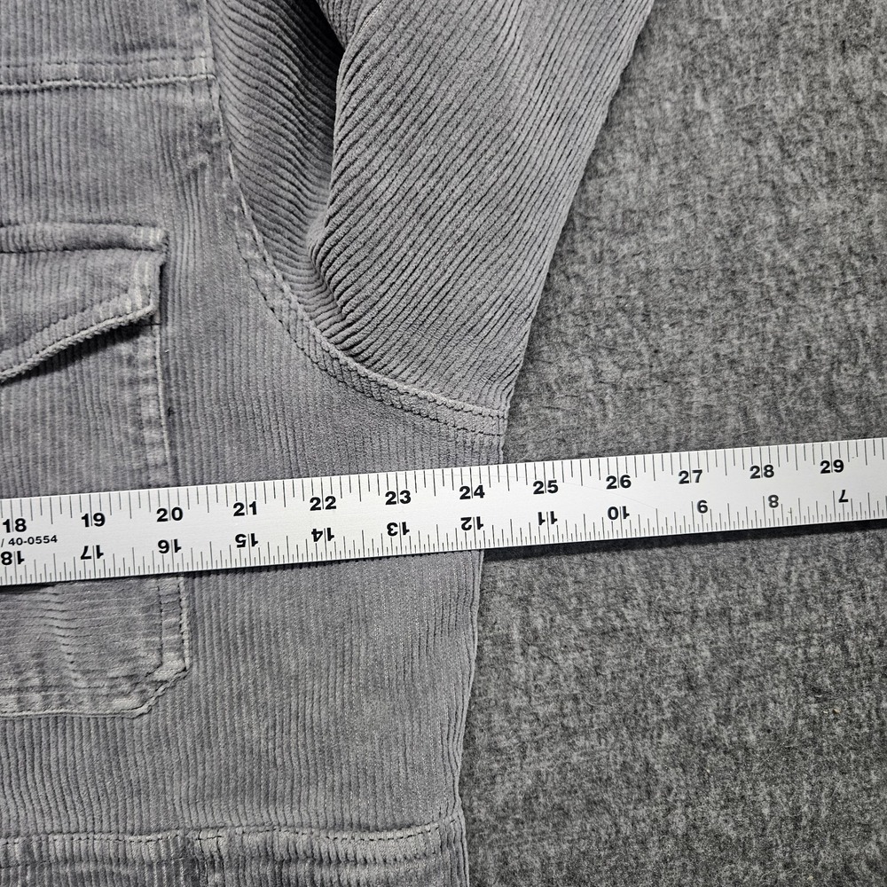 Carbon 2 Cobalt Jacket Mens L Gray Chore Coat Corduroy Pockets - Picture 7 of 10